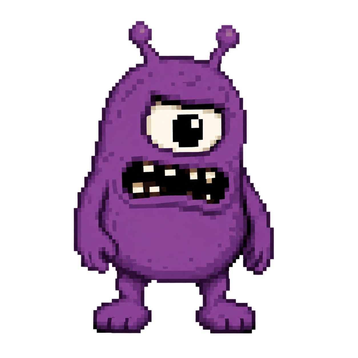 Goopy, a purple one-eyed plant menace