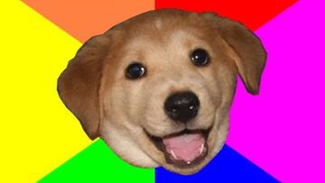 Classic rainbow color-wheel Advice Dog template