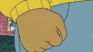 Original clenched Arthur's Fist cartoon screenshot