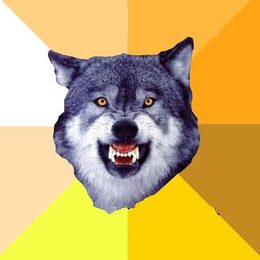 Clean classic Courage Wolf advice animal template