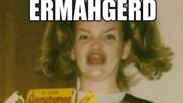 Original Ermahgerd Goosebumps girl image macro