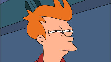 Classic squinting Futurama Fry Not Sure If template