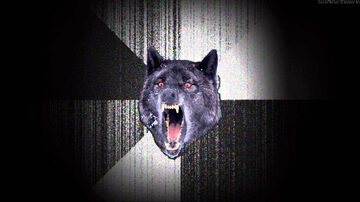 Clean text-free Insanity Wolf advice animal template
