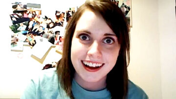 Canonical Overly Attached Girlfriend webcam reaction still