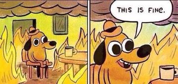 Original KC Green This Is Fine comic panels