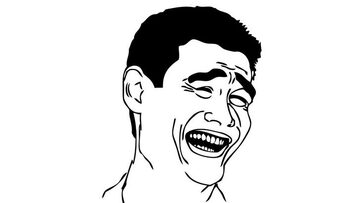 Classic line-art Yao Ming rage comic reaction face